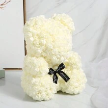 1pc Creative Simulation Rose Teddy Bear Decoration For Valentine's Day, Birthday, Mother's Day Gift Birthday