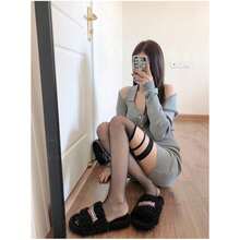 Medias De Red Con broches Lencería Sexy Para Liguero - Negro - Ver 10