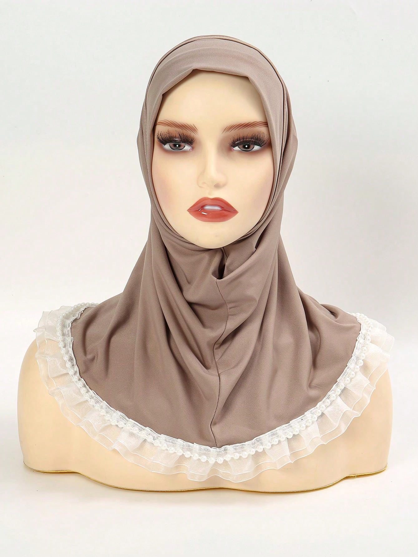 Chiffon Hijab Set Mit Unterkappe - Magnetverschluss Damen