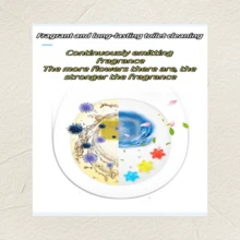 Toilet Deodorant Gel With Small Flowers, Toilet Cleaning Gel With Fragrance For Bathroom (Toilet) - Blue - View 11