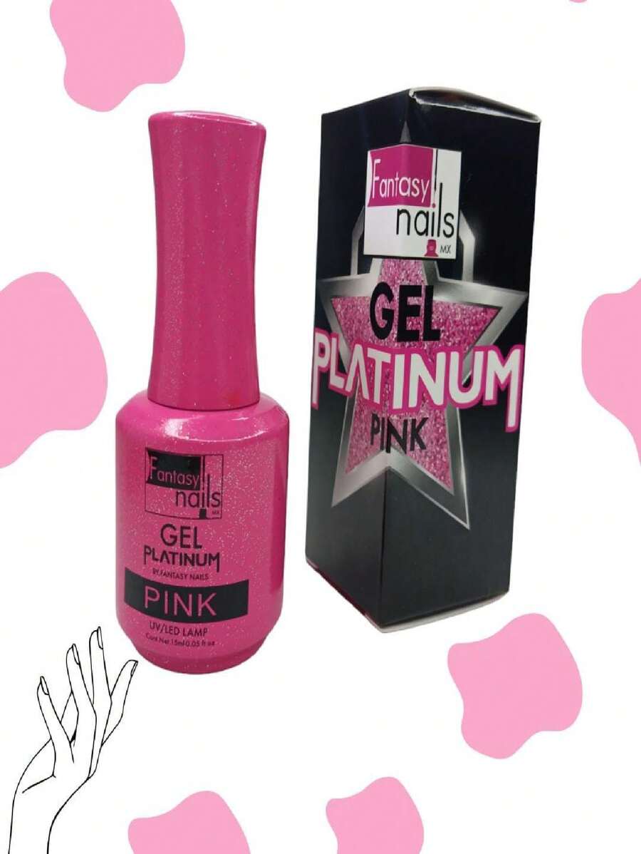 Gel Platinium -Polish-  15 ml- GAMA DE GELES - Fantasy Nails- - Rosa Fucsia - Ver 1