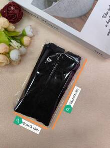 150 公分/1 件服裝帽子配件蕾絲邊,柔軟有彈性,服裝裝飾（15 公分寬） - 黑色 - 查看 9