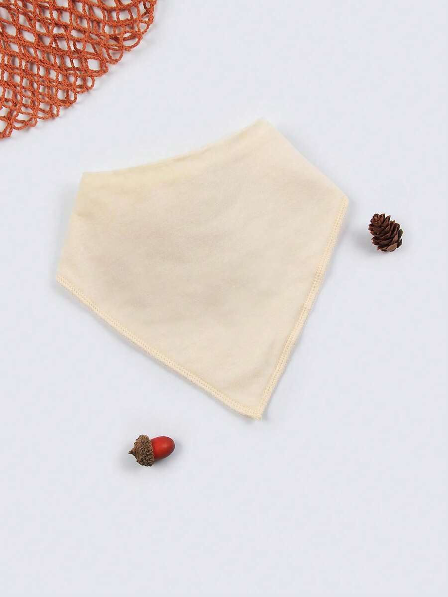 1入嬰兒雙層純色飴水圍嘴,日常使用 - 杏色 - 查看 1