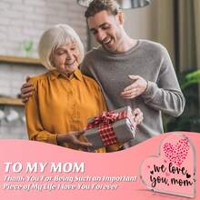 1入組透明心形亞克力牌匾,媽媽親子心形亞克力禮物,聖誕節母親禮物,媽媽亞克力標志牌桌面裝飾,母親節生日禮物給媽媽,女兒,兒子,爸爸的生日禮物,感激禮物,桌上裝飾牌匾 - 彩色 - 查看 4