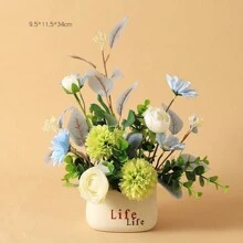 北歐風格人工花卉客廳桌面裝飾婚禮花束奢華花藝裝飾中心 - I款 - 查看 1