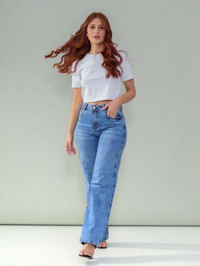 Wide Leg Marmorizada Pantalona