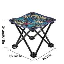 Portable Folding Stool Lightweight Mini Camping Stool With Carrying Bag For Indoor Or Outdoor Activities - Multicolor - View 2