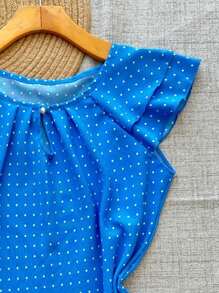 Women Blouses - Màu xanh nhạt - Xem 2