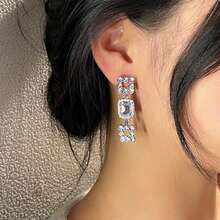 Korean Style S925 Sterling Silver Stud Earrings With Unique And Niche Design, High-End And Elegant Vibes - Silver - View 3