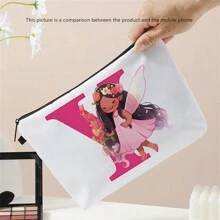 Storage Zipper Cosmetic Bag, Letter Printed Bag, Wallet, Makeup Organizer Bag, Portable Mini Bag, Stationery Bag, Student Stationery Box - Multicolor - View 5