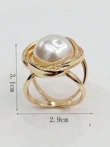 1pc Minimalist Fashion Zinc Alloy Scarf Decorative Buckle - Yellow Gold - View 11