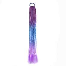 1pc Colorful Braided Ponytail Hairpiece Hair Tie For Kids - Multicolor - View 1