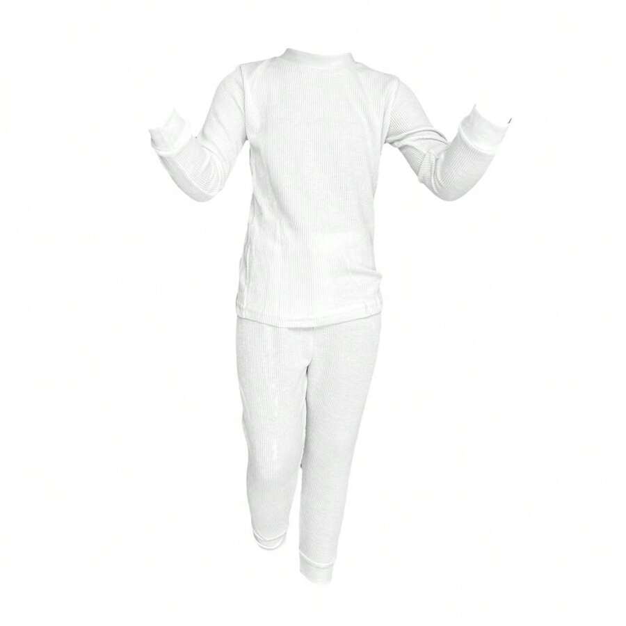 Conjunto Juego de Ropa Termica para Niños desde 2 hasta 16 Años - Blanco - Ver 1