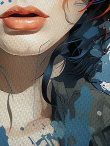 1件時尚亞麻圍裙,適用於成年女性 - 藍色 - 查看 4