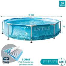 Piscina Beachside Frame con depuradora filtro D305 x 76 cm (Intex 55241) ✅ Entrega 24/48h a España (península) - Ver 16