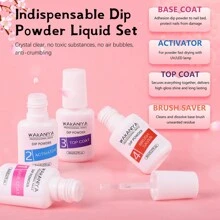 浸泡粉美甲套裝-8色浸泡粉指甲粉入門套裝,浸泡粉液套裝底層涂料和面層浸泡粉美甲套裝,沙龍在家diy美甲套裝 - 彩色 - 查看 4