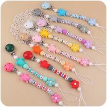 1只全新風格的卡通動物烏龜手鍊,由彩色矽膠珠和木珠創作而成,適合diy手工飾品 - 橘色 - 查看 3