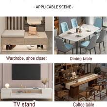 4pcs Heat Resistant Placemat Set With Trumpet Flower Ink Wash Painting Pattern, Representing Family Harmony & Career Success, Suitable For All Seasons - Multicolor - View 8