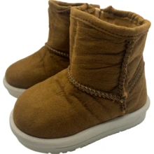 Ankle Boots For Girls Warm Winter Coffee Color - Camel - View 6