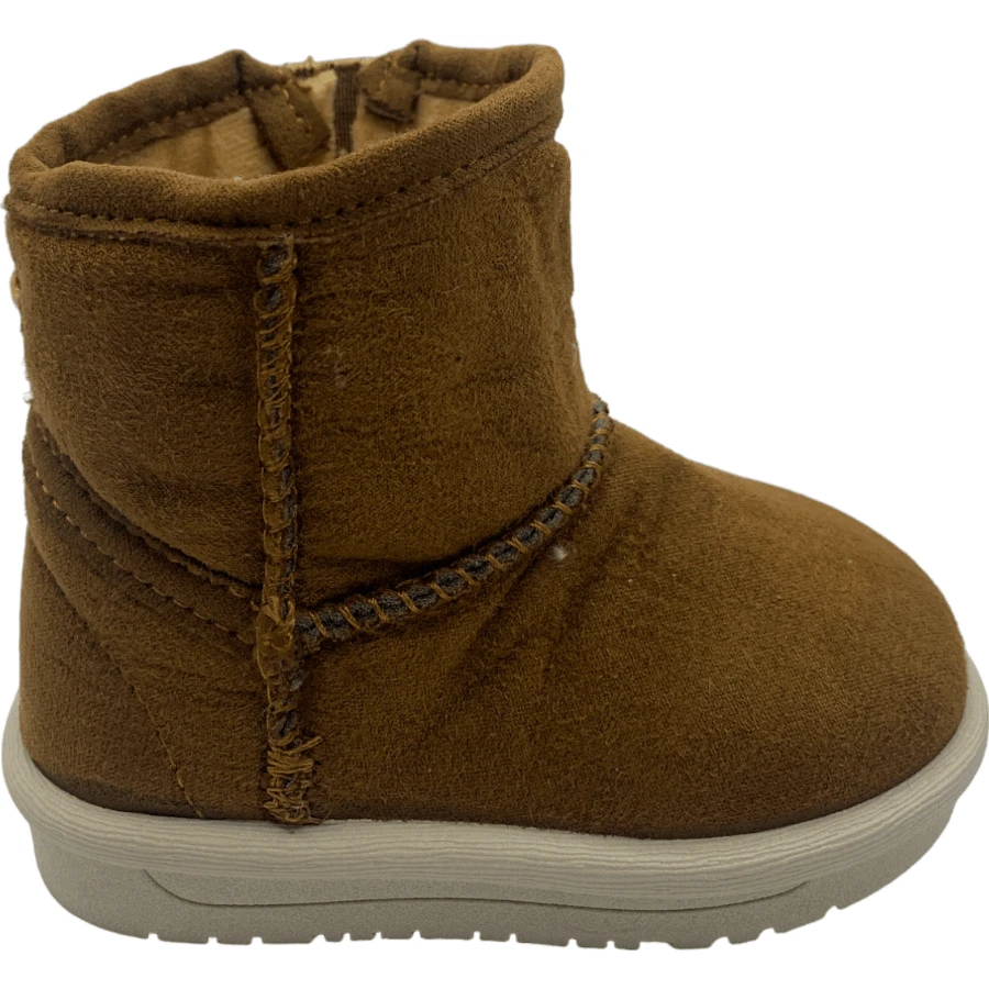 Ankle Boots For Girls Warm Winter Coffee Color - Camel - View 1
