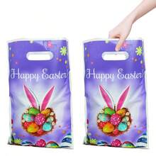 30pcs Colorful Easter Egg & Bunny Ear & Flower Design Party Gift Bag, Candy Cake Pearlized Bag, Festival Birthday Themed Party Favor And Return Gift Supplies - Multicolor - View 3