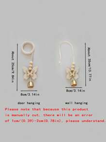 1 pieza Colgante de pared decorativo hecho a mano con mariposa y flor de ciruelo, decoración del hogar, decoración de habitación, decoración de pared - Beis - Ver 3