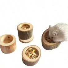 Hamster Feeding Wood Stick/Hamster Feeding Bowl Made Of Natural Wood - Apricot - View 2