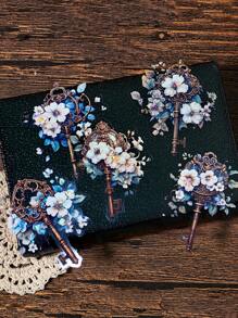 每包10張寵物蕾絲邊裝飾貼紙,diy手工藝品裝飾材料,手機/電腦/筆記本美學配件 - 白色 - 查看 1