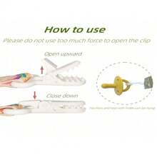 1套卡通圖案布料嬰兒奶瓶防抗掉鏈玩具奶嘴扣,適合長牙期嬰兒使用 - 太空款 - 查看 6