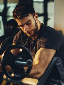 3pcs/Set Men's Moisture Wicking & Quick Dry Sports & Leisure & Fitness Solid Color Round Neck T-Shirts, Running Gym Clothes Men - Multicolor - View 2