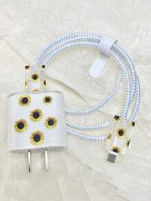 5入組向日葵圖案20w充電器保護套 - 彩色 - 查看 2