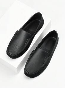 男士黑色休閒鞋,時尚平底柔軟eva便鞋 - 黑色 - 查看 4