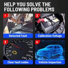 OBD2 Code Reader, OBDII EOBD Car Code Scanner Check Engine Light Fault Code Reader Cranking Charging Test CAN Diagnostic Tool For OBD2 Protocol Cars Since 1996 - Black - View 11