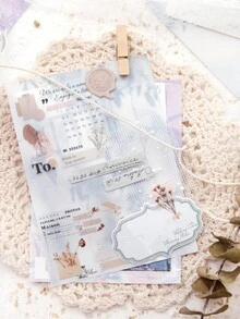 1 本小冊子包括 15 個設計,每個設計配有 2 張/總共 30 張。光與影收藏材料紙,用於復古和幻想風格剪貼簿、訊息和 Diy 工藝品。 - 彩色 - 查看 8