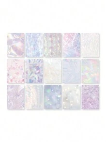 1 本小冊子包括 15 個設計,每個設計配有 2 張/總共 30 張。光與影收藏材料紙,用於復古和幻想風格剪貼簿、訊息和 Diy 工藝品。 - 彩色 - 查看 1