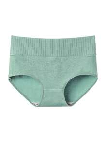 5入組女性性感實色三角褲與高腰,無縫和透氣內衣 - 彩色 - 查看 5