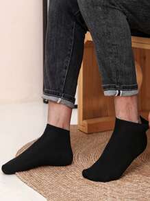 10/30/50 Pairs Men's Solid Color Breathable Casual Short Ankle Socks