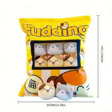 Creative Snack Shaped Plush Pillow Bag, Stuffed Toy Pillow Gift - White Cat - View 2