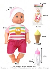 14 Inches Silicone Newborn Vinyl Baby Dolls With Accessories, New Design Simulation Vinyl Lifelike Baby Dolls,High Quality Vinyl Body Newborn Baby Doll, For Kids.