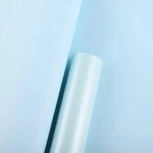 20pcs/Bag New Double-Sided Double-Color Iridescent Gold Light Flower Wrapping Paper, Waterproof Christmas Gift Packaging Material - Blue - View 5