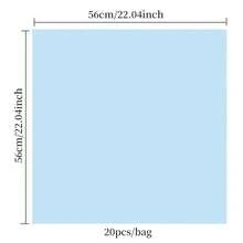 20pcs/Bag New Double-Sided Double-Color Iridescent Gold Light Flower Wrapping Paper, Waterproof Christmas Gift Packaging Material - Blue - View 2