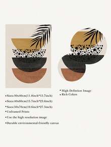 3入組奢華金葉、珊瑚和引言印花極簡主義畫布油畫套裝,適用於家庭客廳臥室裝飾,不含框架 - 彩色 - 查看 3