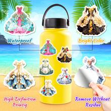 50件衣服貼紙,適用於水瓶、少女、青少年和成年人的美學公主裝貼紙,藝術乙烯基防水貼紙包裝,適用於剪貼簿、筆記本電腦和行李箱 - 彩色 - 查看 5