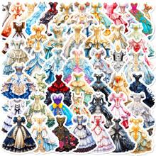 50件衣服貼紙,適用於水瓶、少女、青少年和成年人的美學公主裝貼紙,藝術乙烯基防水貼紙包裝,適用於剪貼簿、筆記本電腦和行李箱 - 彩色 - 查看 1