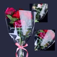 10入組清透花紋禮品袋,適用於情人節、閨蜜禮物、派對裝飾 - 款式A - 查看 9