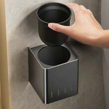 Bộ chổi vệ sinh bồn cầu có giá treo tường, không có điểm mù cho bồn cầu phòng tắm gia đình, đặt sàn, kèm chổi vệ sinh - Xám - Xem 5