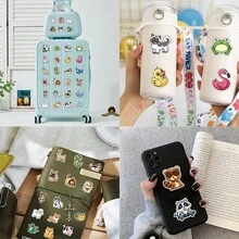 51pcs Cute Cartoon Animal Stickers, Ins Style Decals For Glass, Mug, Notebook, Phone Case, Luggage, Refrigerator, Computer, Diary, Tabletop Decoration, Graffiti, Diy, No-Residue Adhesive, Waterproof - Multicolor - View 4