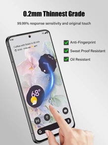 3pcs High Definition Tempered Glass Screen Protector (Including Curved Screen) Compatible With Google Pixel 3/Pixel 4/Pixel 5/Pixel 5A/Pixel 6/Pixel 6A/Pixel 7/Pixel 7A/Pixel 8A/8pro/Pixel 9/Pixel 9pro/Pixel Xl/Pixel 9a/Pixel 10/Pixel 10pro/Pixel 10proxl Series Waterproof Shockproof Anti-Fall Anti-Fall Scratch Resistant Anti-Fingerprint Full Cover - Clear - View 4