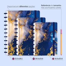 Caderno Disco ISCOOL Inteligente Mármore Cores - Azul Escuro - Visão 2