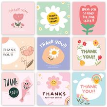 50pcs Modern Floral & Letter Symbol Family Greeting Cards - Multicolor - View 5